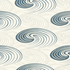 Poster - Zen ink ripple pattern seamless vector design