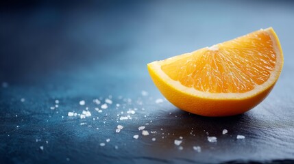 Aufkleber - Freshly sliced grapefruit segments glisten under natural light, creating an inviting contrast with the dark stone surface. Perfect for culinary inspiration