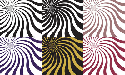 Poster - Ice-cream swirl background. Spiral candy pattern .sunburst twirl. Fun birthday banner. Vector for websites, mobile interfaces, presentations, banner, visual branding etc. Vector illustration. EPS 10