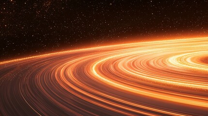Poster - spiral formation in the sky during golden hour with captivating motion and ethereal cosmic glow