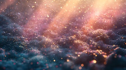 Poster - vibrant and colorful background full of evolving celestial energy fields and light spectrums creatin