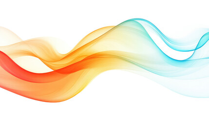 Poster - Colorful wave abstract design with smooth gradients of red, orange, blue, and white creating a vibrant flow, ideal for backgrounds, graphics, and modern digital art.