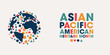 © samar - Asian Pacific American Heritage, Colorful Poster, Banner Design Template.