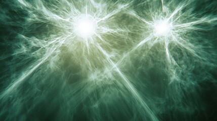 Poster - a dazzling star emitting bright light against a dark background creating a celestial scene full of w
