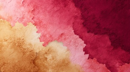 Poster - This piece showcases a striking combination of crimson, gold, and amber blended hues arranged for a rich aesthetic, perfect for promotional or artistic uses