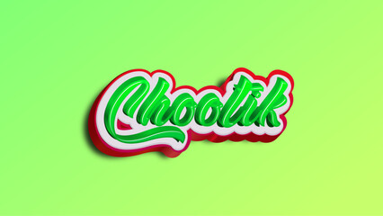 Poster - Fresh food text effect, green organic text style