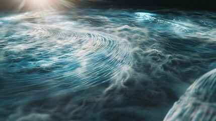 Poster - A majestic wave crashing against the shore capturing the essence of oceanic power and natural beauty in an exquisite display of movement