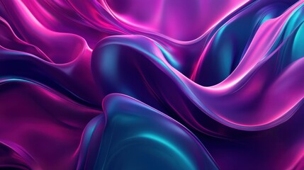 Poster - abstract design showcasing flowing waves of vibrant colors blend