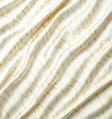 Poster - Soft white and yellow fabric laid out to showcase its delicate texture and cheerful color blend