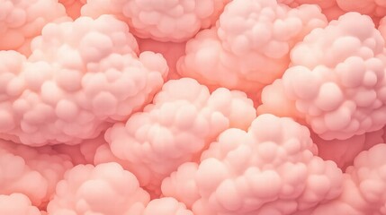 Poster - Expansive sky filled with soft pink clouds creating a dreamy and serene atmosphere at dusk