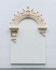 Poster - Minimalist white wall featuring a simple white frame perfect for showcasing art or photos