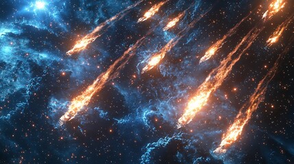Poster - mesmerizing nebula with glimmering star in the background illuminating the cosmic canvas with stunni