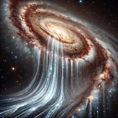 a barred with surrounding nebulas