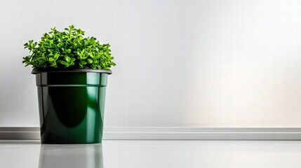 Poster - A simple yet elegant pot containing a beautiful green plant adding freshness to any setting