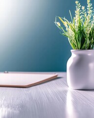 Poster - Elegant green plant arranged in a stylish vase adding a touch of nature and freshness to interiors