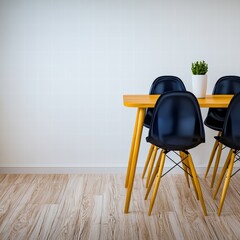 Poster - Stylish pair of elegant chairs accompanied by a table creating a comfortable and inviting space