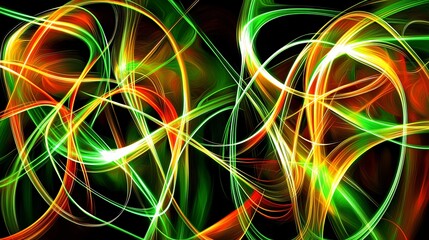 Poster - colorful abstract design featuring evolving celestial energy fields and light spectrums creating a v