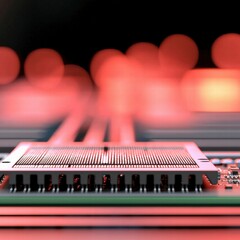 Poster - Close-up view of a computer keyboard with focus on the keys and their unique textured surface