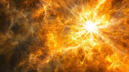 Poster - dazzling nebula featuring a bright star at its center illuminating the cosmic landscape with etherea