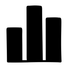 Poster - Abstract Representation of a City Skyline or Building Silhouette in Black