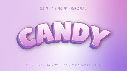 Poster - Candy 3d text effect and editable text effect