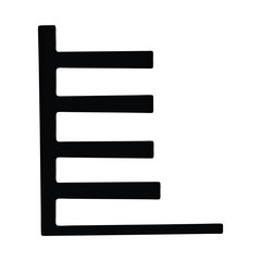 Poster - Abstract graphical representation of a ladder with thick horizontal rungs isolated