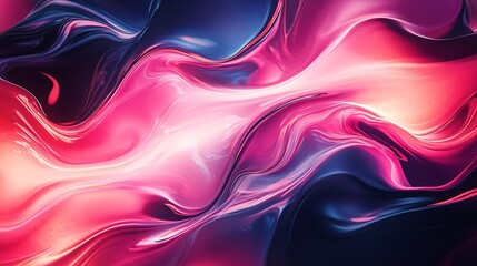Poster - Soft and serene pink and blue abstract background featuring smooth transitions and volumetric lighting for a calming visual effect