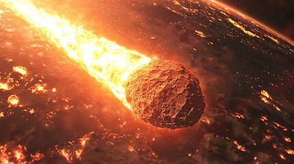 Poster - majestic asteroid floating in the vastness of space surrounded by a sea of stars and cosmic wonders 