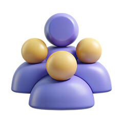 Poster - Abstract 3d rendering of a team symbolic representation of people and collaboration on background
