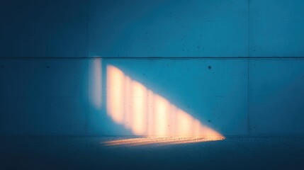 Wall Mural - minimalistic image of prison bars casting shadows on concrete wall