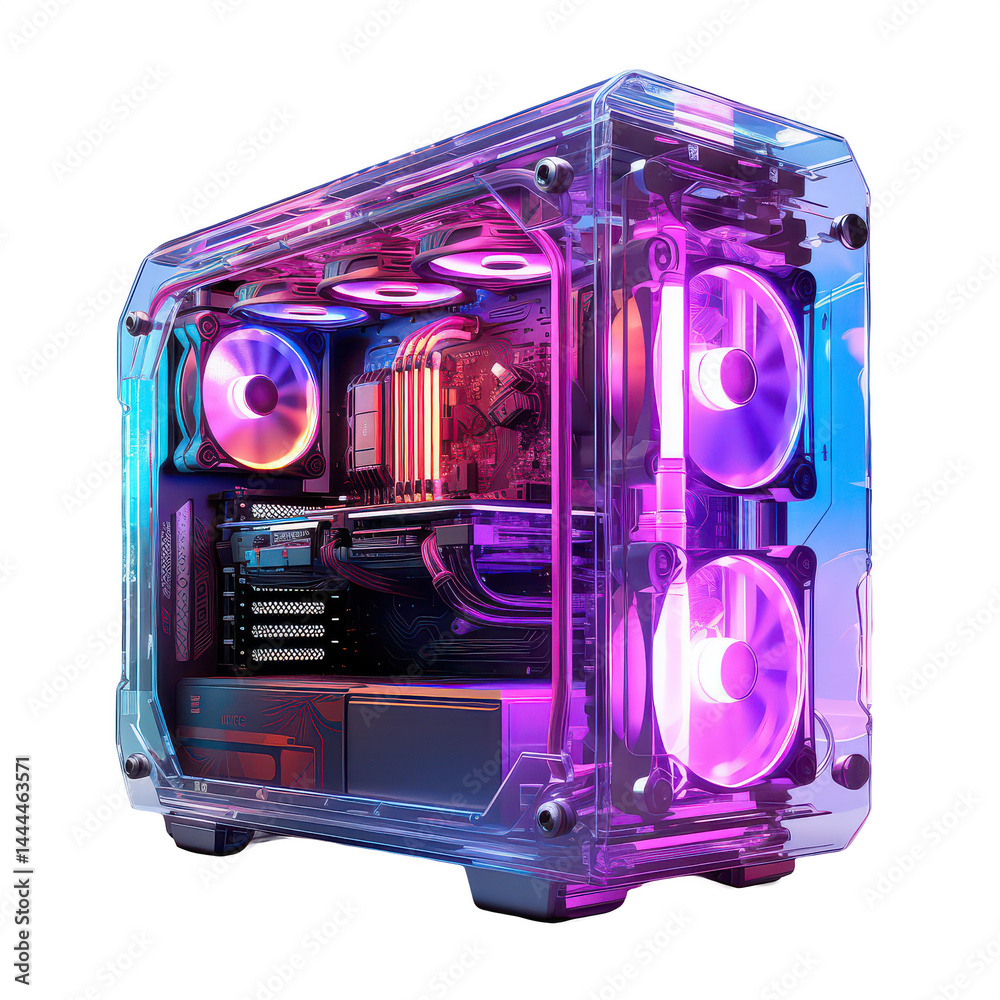 Gaming PC png modern desktop png high-performance computer png RGB ...