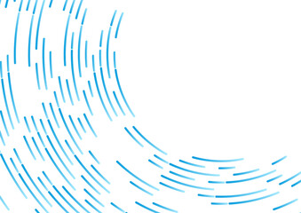 Aufkleber - Bright blue minimal circular dotted lines abstract background. Geometric concept vector design