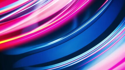 Poster - Colorful abstract light trails in motion vibrant and dynamic effect