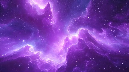 Poster - enigmatic nebula in cosmic space with mystical celestial vortex and twinkling stars illuminating the