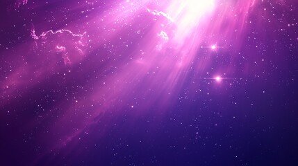 Poster - stunning purple nebula surrounded by sparkling stars in the vastness of outer space capturing the es