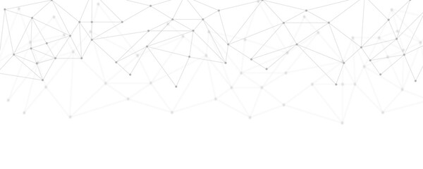 Abstract white gray digital technology futuristic communication high tech concept background. Technology dots lines connect network background.