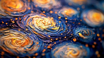 Poster - Vibrant blue and yellow swirl captured in high-key lighting showcasing abstract artistry and beautiful color combinations for visual impact