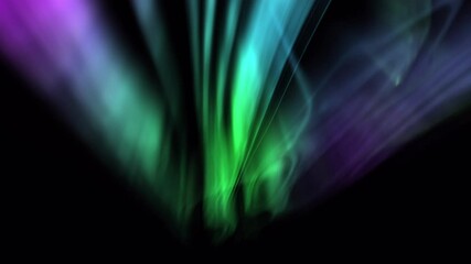 Wall Mural - aurora cosmic curtain loop animation background
