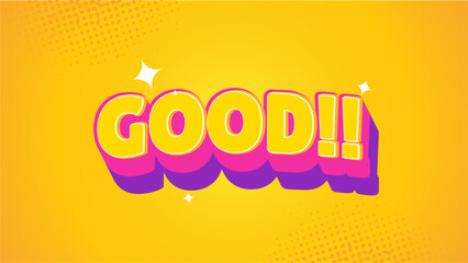 Poster - good editable text effect with yellow background