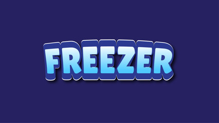 Poster - Freezer editable text effect with blue background