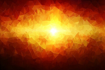 Poster - Abstract geometric composition with bright light source