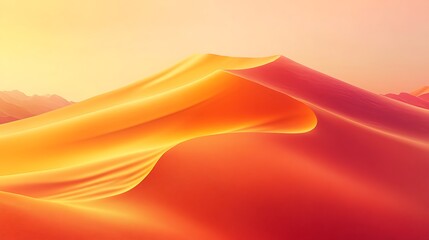 Poster - Background with a yellow gradient, an orange foreground, and an orange background. 