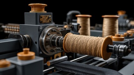 Poster - Close-up view of industrial machinery components.