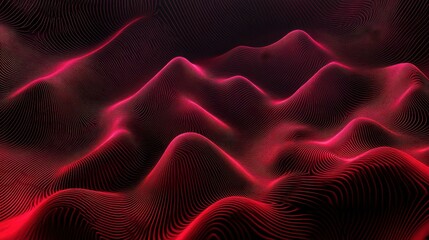 Poster - red abstract background with lines