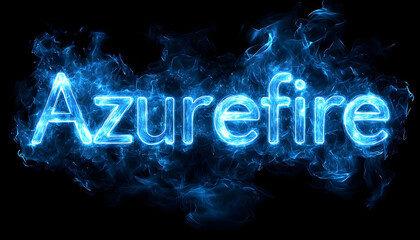 Poster - Azurefire glowing blue energy abstract design