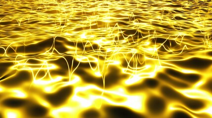 Poster - Glimmering golden surface of water capturing the sunlight and creating a reflective display of nature's beauty and serenity