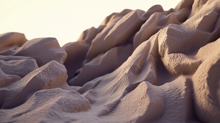 Poster - Captivating rock formation illuminated by gentle soft light emphasizing the unique sandstone structure in nature