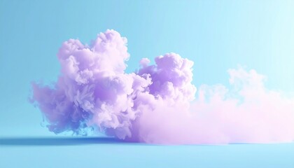 Poster - Dynamic lavender smoke cloud effect digital art studio setting vibrant colors abstract concept