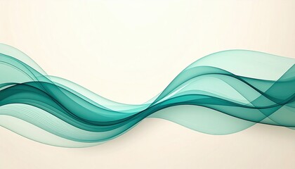 Poster - Dynamic flowing waves abstract background digital art soft colors aesthetic viewpoint visual harmony