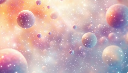 Wall Mural - colorful celestial bodies in a vibrant cosmic scene.
